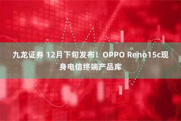 九龙证券 12月下旬发布！OPPO Reno15c现身电信终端产品库
