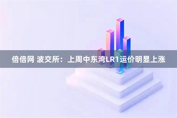 倍倍网 波交所：上周中东湾LR1运价明显上涨